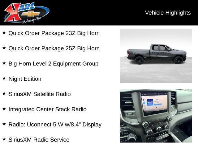 2022 RAM 1500 Big Horn Quad Cab 4x4 6'4" Box
