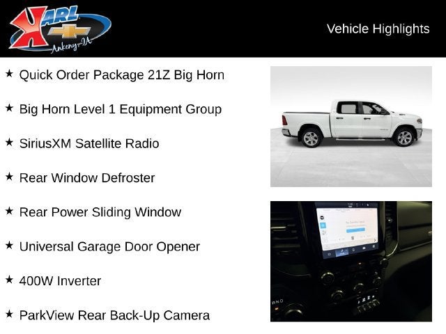 2026 RAM 1500 Big Horn Crew Cab 4x4 5'7" Box