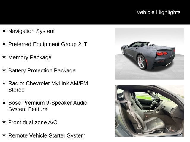 2014 Chevrolet Corvette Stingray 2LT