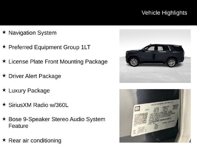 2022 Chevrolet Tahoe LT