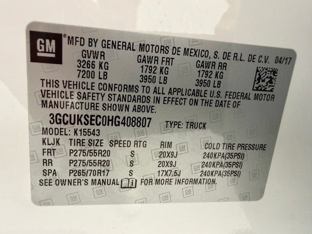 2017 Chevrolet Silverado 1500 LTZ
