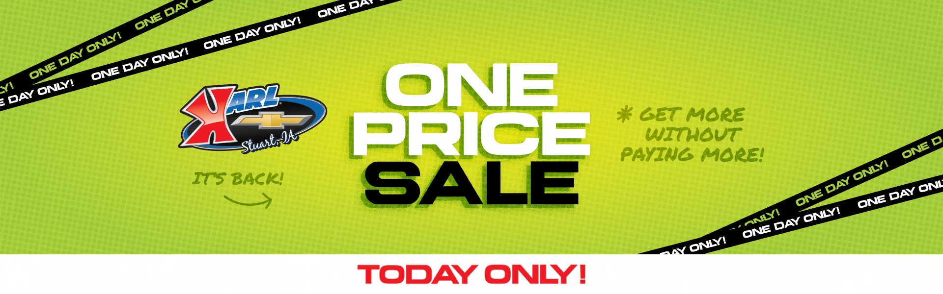 ONE PRICE SALE, TODAY ONLY AT Karl Chevrolet of Stuart