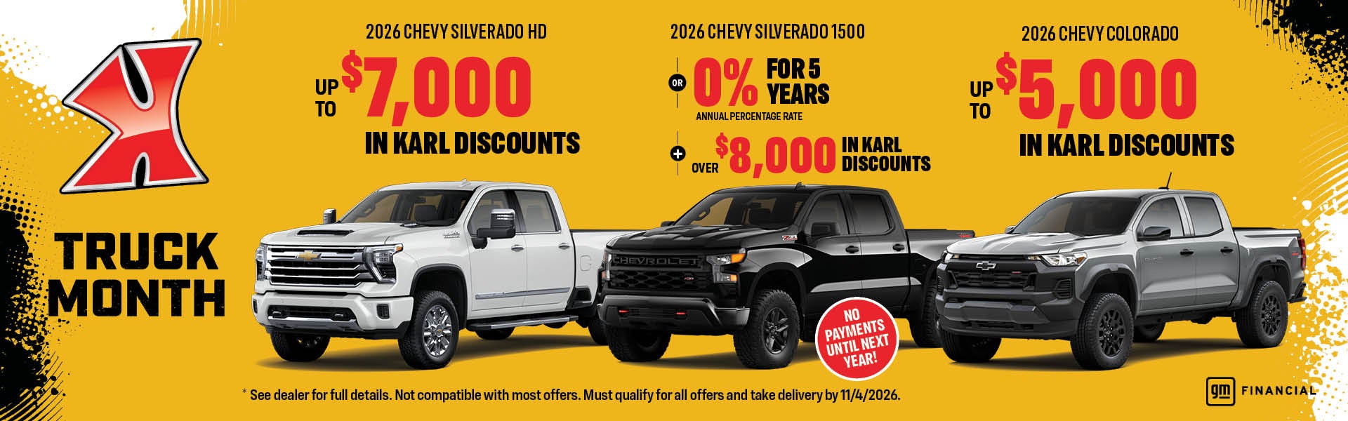 Get up to $8000 off select Chevy Trucks at Karl Chevrolet of Stuart