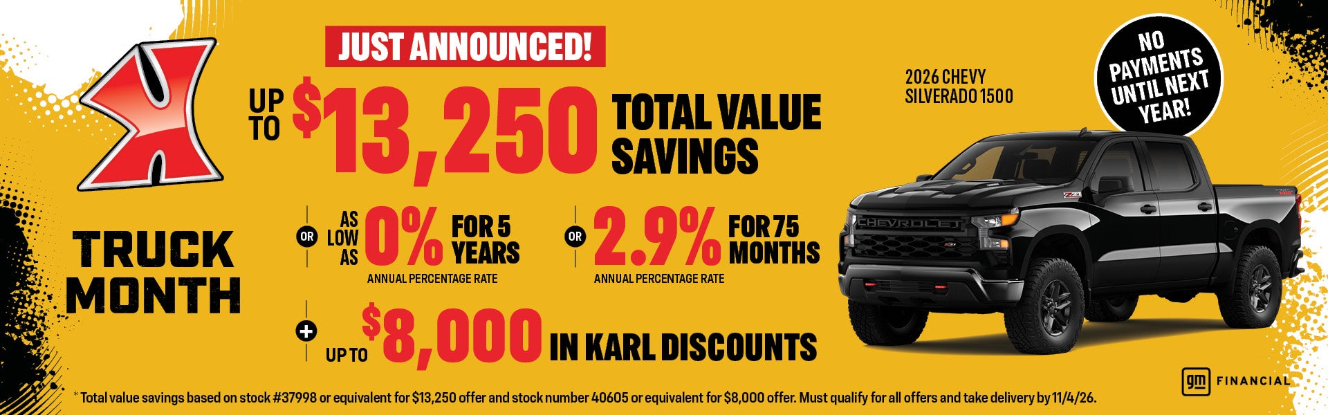 Get up to $13,250 off Silverado 1500 at Karl Chevrolet of Stuart